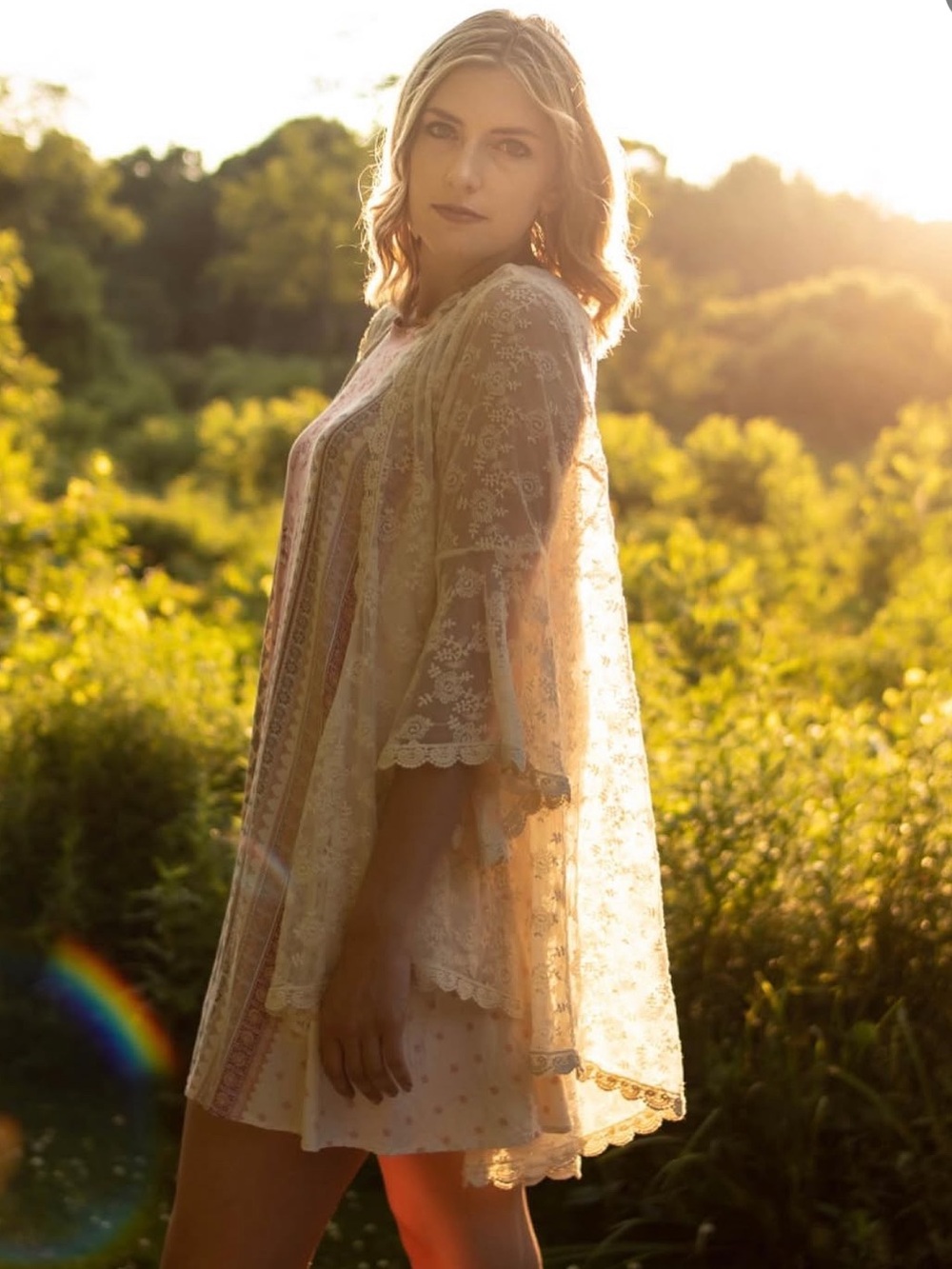 Cream Lace Kimono